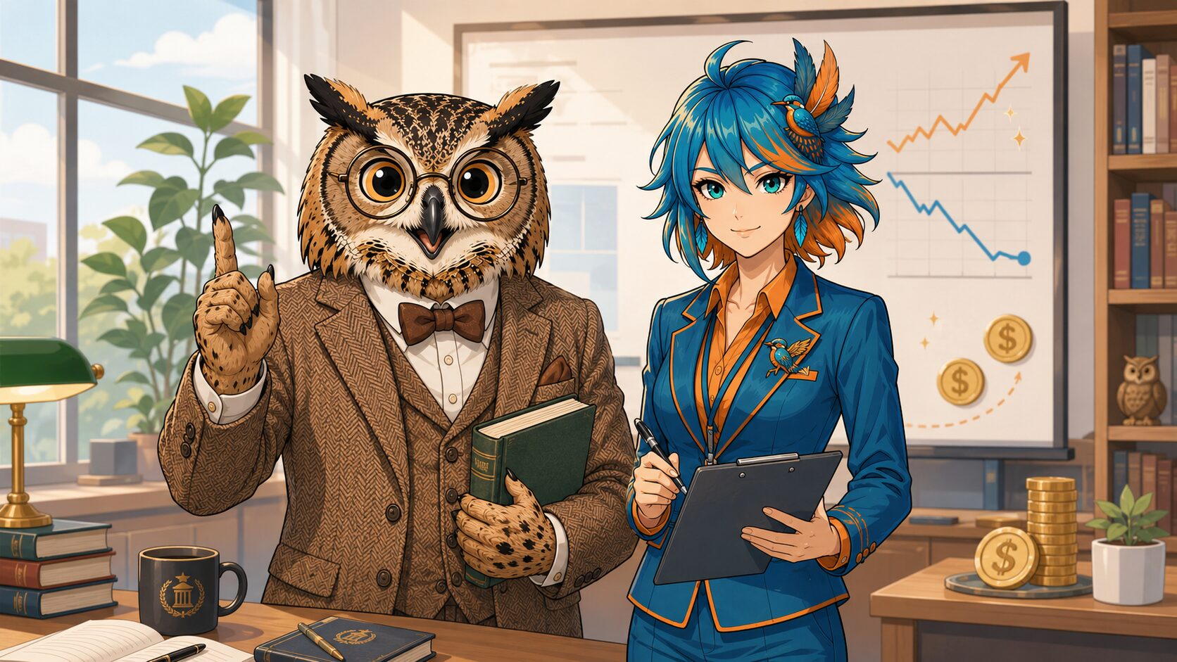 フクロウ博士とアルセド監査官（米国株定点観測2026年6月）